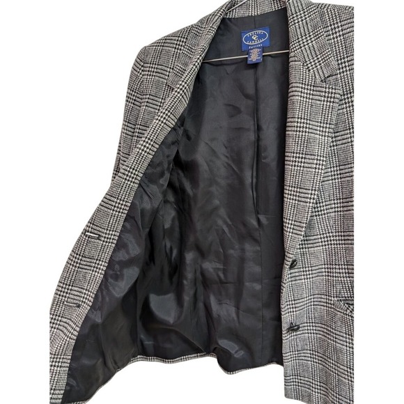 Chelsea Campbell Glen Plaid Blazer Eclectic Grandpa Preppy Wool Corpcore 10P - Picture 9 of 10